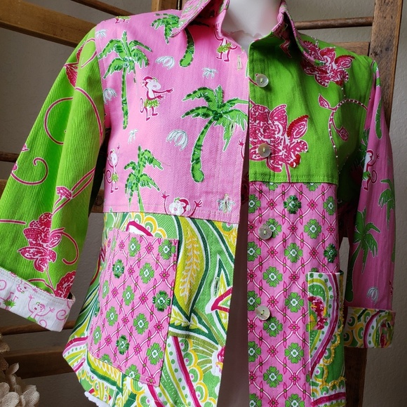 Vanity Collection colorful jacket and shirt set - Picture 2 of 8